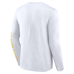 San Diego Padres Press Box Long Sleeve T-Shirt White