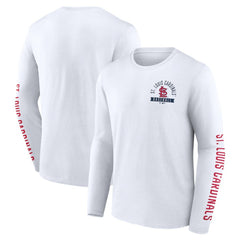 St. Louis Cardinals Press Box Long Sleeve T-Shirt White