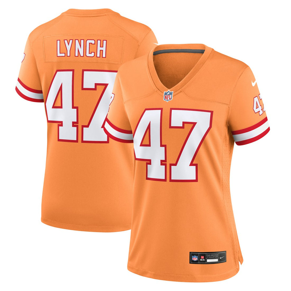 John Lynch Tampa Bay Buccaneers Women's Throwback Game Jersey - Orange