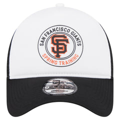 San Francisco Giants Spring Training Circle Foam A-Frame 9FORTY Trucker Adjustable Hat White/Black | New Era