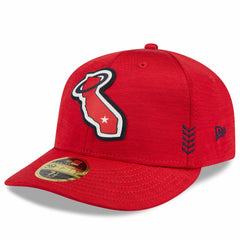 Los Angeles Angels 2024 Clubhouse Low Profile 59FIFTY Fitted Hat Red | New Era