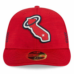 Los Angeles Angels 2024 Clubhouse Low Profile 59FIFTY Fitted Hat Red | New Era