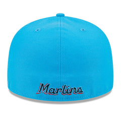 Miami Marlins Gameday Sideswipe 59FIFTY Fitted Hat Black/Blue | New Era