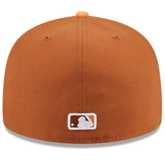 Chicago Cubs Spring Color Basic Two-Tone 59FIFTY Fitted Hat Brown/Orange | New Era