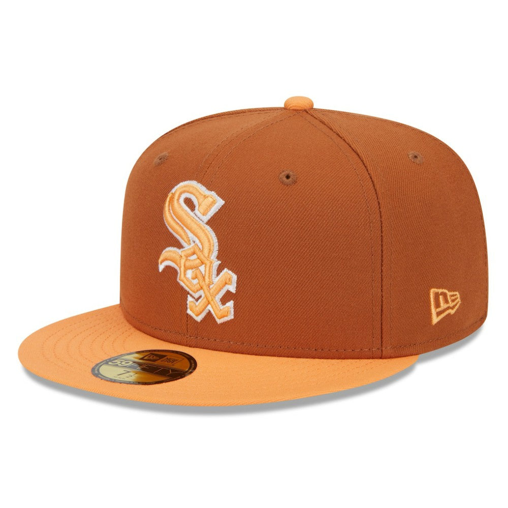 Chicago White Sox Spring Color Basic Two-Tone 59FIFTY Fitted Hat Brown/Orange | New Era