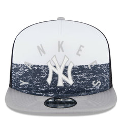 New York Yankees Team Foam Front A-Frame Trucker 9FIFTY Snapback Hat White/Gray | New Era