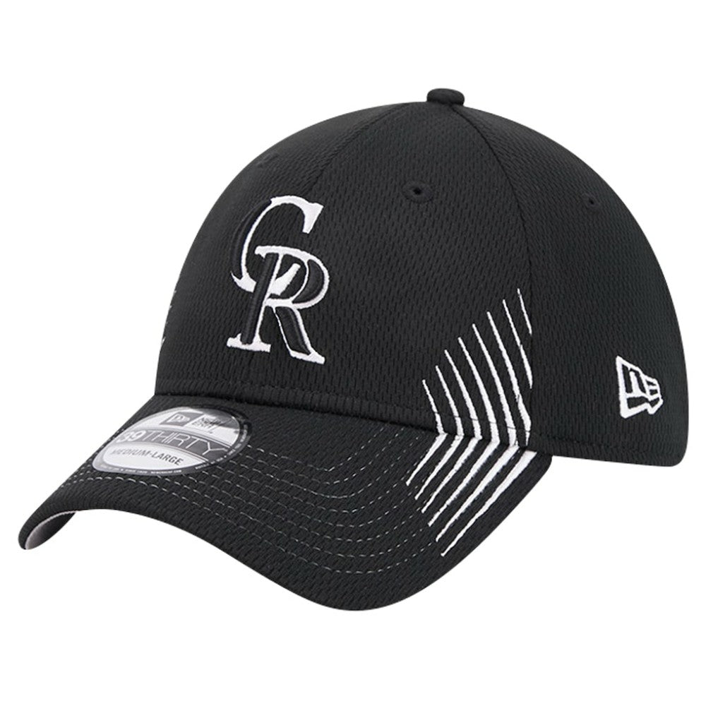 Colorado Rockies Active Dash Mark 39THIRTY Flex Hat Black | New Era