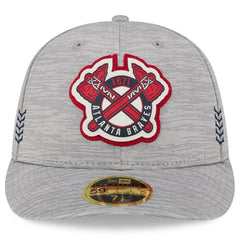 Atlanta Braves 2024 Clubhouse Low Profile 59FIFTY Fitted Hat Gray | New Era