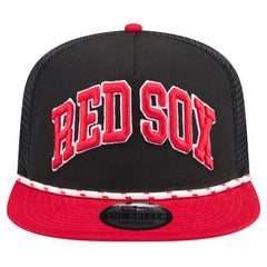 Boston Red Sox Throwback Meshback Golfer Hat Black | New Era