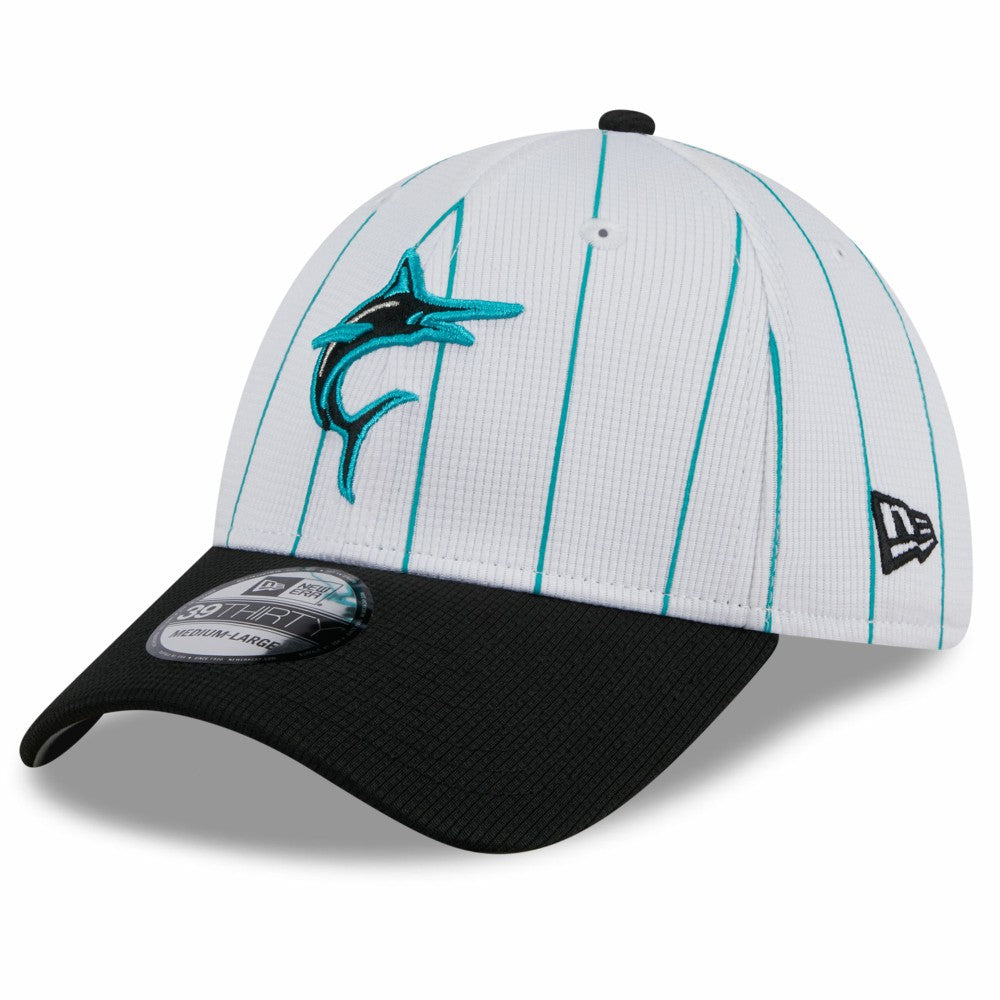 Miami Marlins 2025 Batting Practice 39THIRTY Flex Hat White | New Era