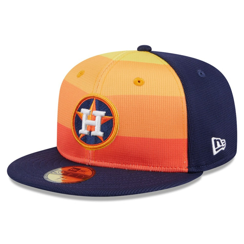 Houston Astros 2025 Batting Practice 59FIFTY Fitted Hat Orange | New Era