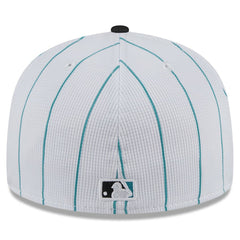 Miami Marlins 2025 Batting Practice 59FIFTY Fitted Hat White | New Era