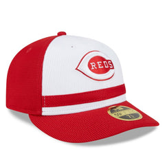 Cincinnati Reds 2025 Batting Practice Low Profile 59FIFTY Fitted Hat White | New Era