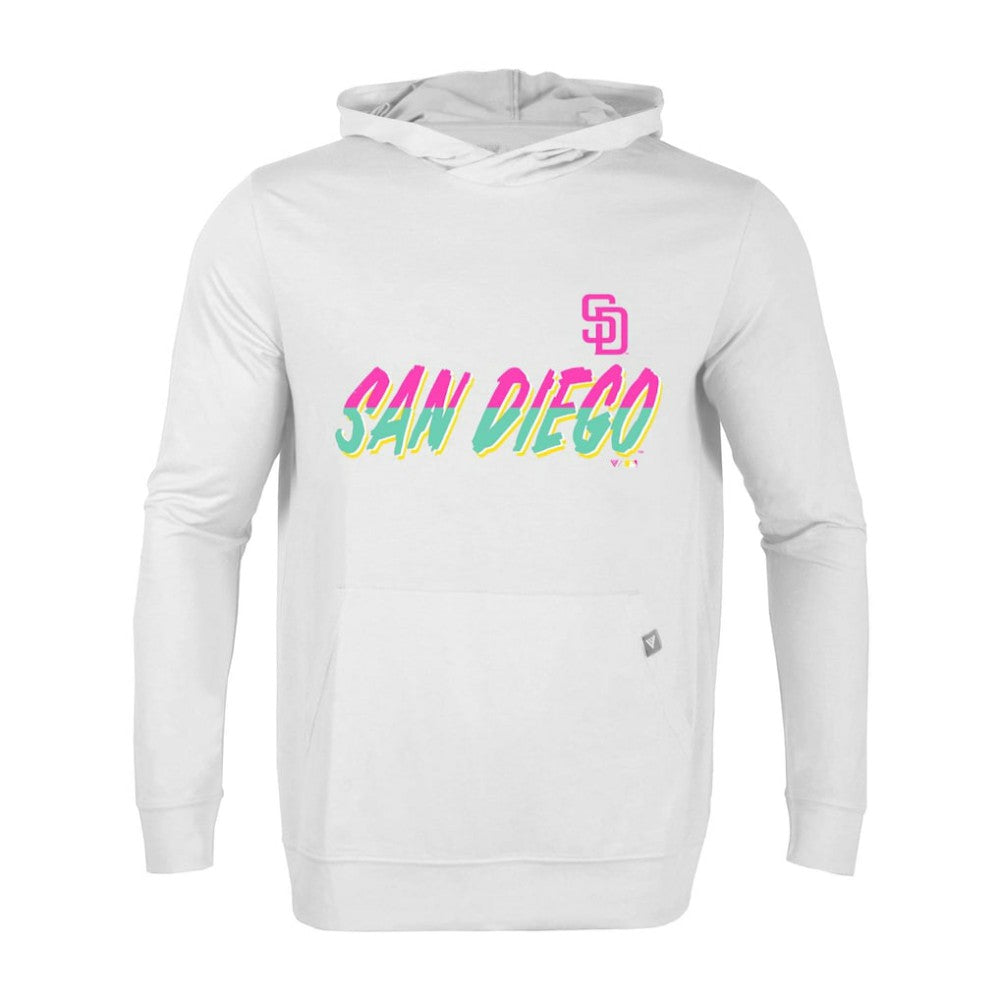 San Diego Padres Levelwear City Connect Relay Core Logo Pullover Hoodie White
