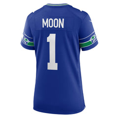 Warren Moon Seattle Seahawks Women's Throwback Retired Player Game Jersey - Royal