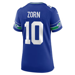 Jim Zorn Seattle Seahawks Women's Throwback Retired Player Game Jersey - Royal