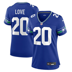 Julian Love Seattle Seahawks Women's Throwback Player Game Jersey - Royal