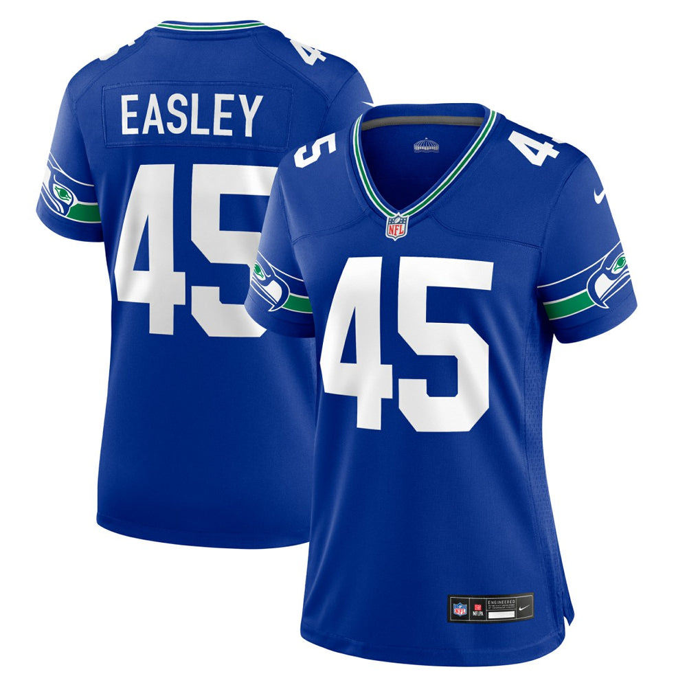Kenny Easley Seattle Seahawks Women's Throwback Retired Player Game Jersey - Royal