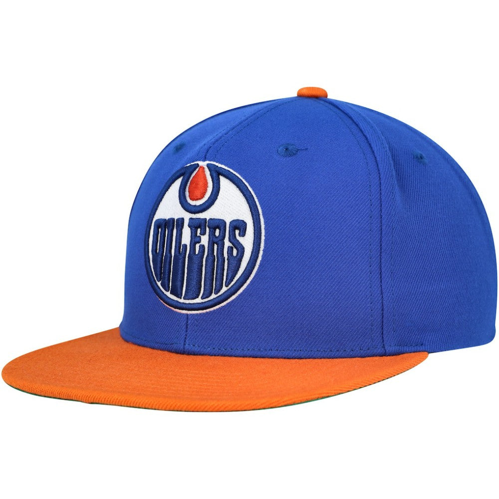Edmonton Oilers Mitchell & Ness Core Team Ground 2.0 Snapback Hat Blue