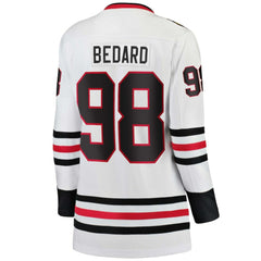 Connor Bedard Chicago Blackhawks Fanatics Women's Away Breakaway Jersey White