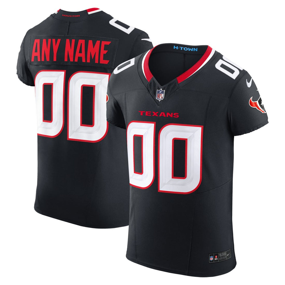 Houston Texans Team Vapor F.U.S.E. Elite Custom Jersey - Navy