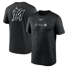 Miami Marlins Fashion Over Shoulder Logo Legend T-Shirt Black | Nike