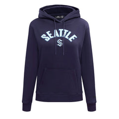 Seattle Kraken Pro Standard Women's Classic Chenille Pullover Hoodie Navy