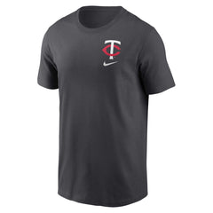 Minnesota Twins Logo Sketch Bar T-Shirt Charcoal | Nike