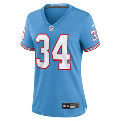 Earl Campbell Tennessee Titans Women's Oilers Throwback Retired Player Game Jersey - Light Blue