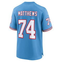 Bruce Matthews Tennessee Titans Retired Player Alternate Game Jersey - Light Blue