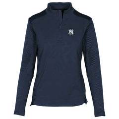 New York Yankees Levelwear Women's Daybreak Insignia 2.0 Quarter-Zip Pullover Top Navy