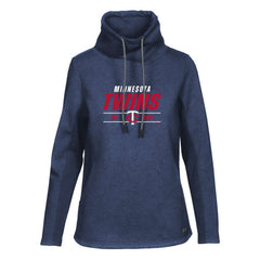 Minnesota Twins Levelwear Women's Verve Loop Pullover Sweatshirt Navy