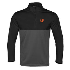 Baltimore Orioles Levelwear Pursue Insignia 2.0 Quarter-Zip Pullover Top Black/Charcoal