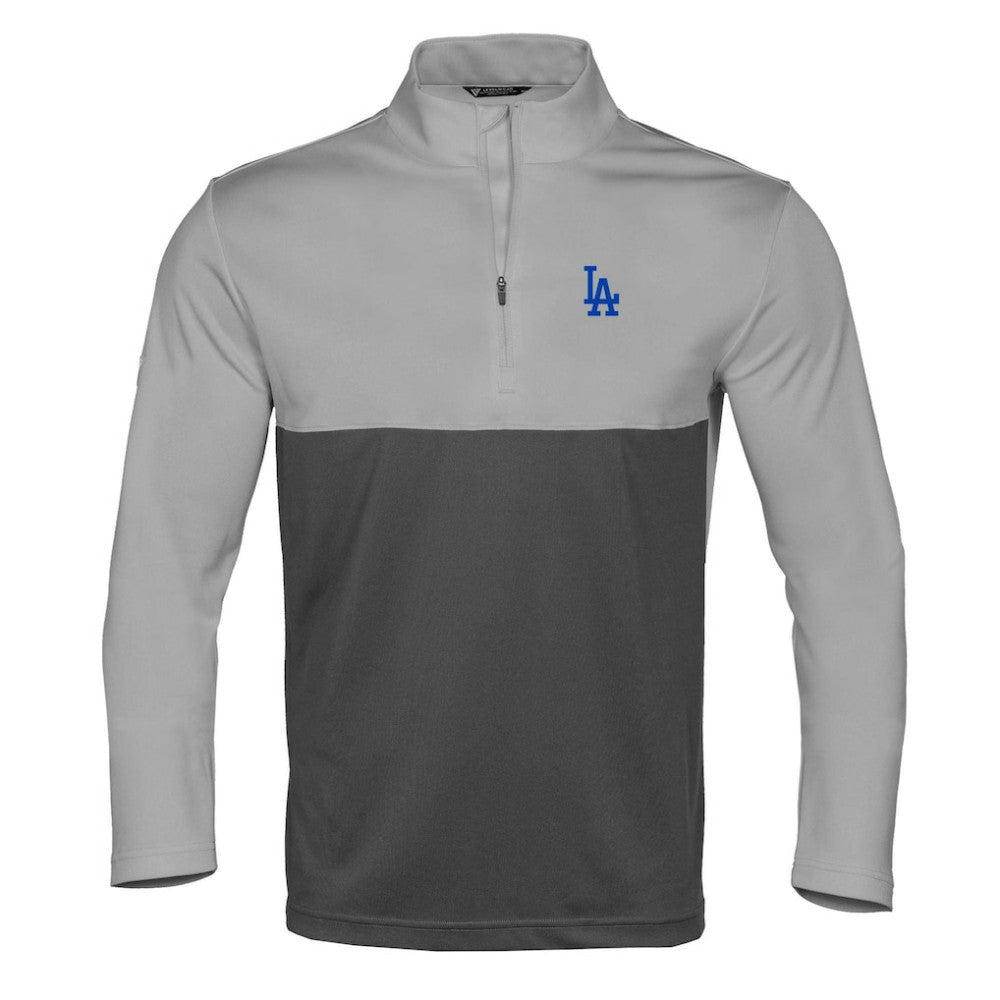 Los Angeles Dodgers Levelwear Pursue Insignia 2.0 Quarter-Zip Pullover Top Gray/Charcoal