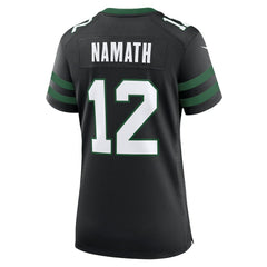 Joe Namath New York Jets Women's Retired Player Alternate Game Jersey - Legacy Black