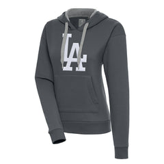 Los Angeles Dodgers Antigua Women's Victory Pullover Hoodie Charcoal