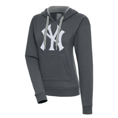 New York Yankees Antigua Women's Victory Pullover Hoodie Charcoal