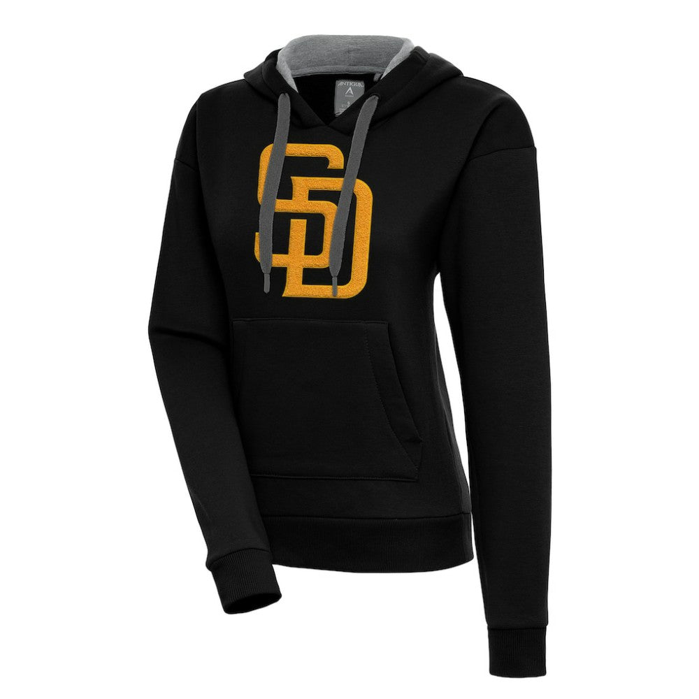 San Diego Padres Antigua Women's Victory Pullover Hoodie Black