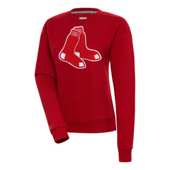 Boston Red Sox Antigua Women's Victory Chenille Pullover Sweatshirt Red