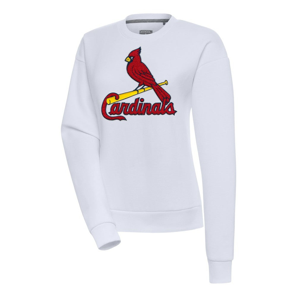 St. Louis Cardinals Antigua Women's Victory Chenille Pullover Sweatshirt White