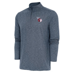 Cleveland Guardians Antigua Hunk Quarter-Zip Pullover Top Heather Navy