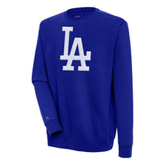 Los Angeles Dodgers Antigua Victory Crewneck Chenille Pullover Sweatshirt Royal