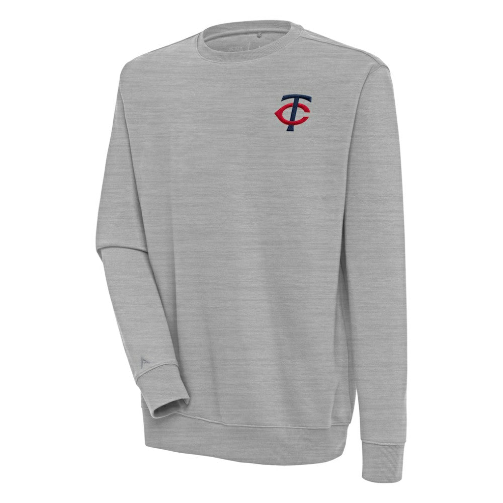 Minnesota Twins Antigua Victory Pullover Sweatshirt Heather Gray