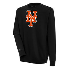 New York Mets Antigua Victory Pullover Sweatshirt Black