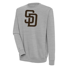 San Diego Padres Antigua Victory Pullover Sweatshirt Heather Gray