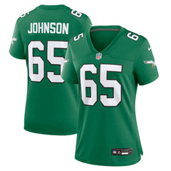 Lane Johnson Philadelphia Eagles Women's Alternate Game Jersey - Kelly Green