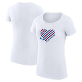 Colorado Avalanche G-III 4Her by Carl Banks Women's Super-Slim Fit Lightweight Heart T-Shirt White