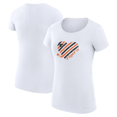 Philadelphia Flyers G-III 4Her by Carl Banks Women's Super-Slim Fit Lightweight Heart T-Shirt White