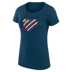 Florida Panthers G-III 4Her by Carl Banks Women's Super-Slim Fit Lightweight Heart T-Shirt Navy