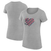 Washington Capitals G-III 4Her by Carl Banks Women's Super-Slim Fit Lightweight Heart T-Shirt Heather Gray